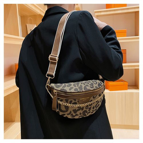 Women's Fashion Leopard Pattern Fanny Pack, Casual Versatile Zipper Chest Bag for Daily Used, Trendy All-match Sling Bag, Waist Bag, Bum Bag