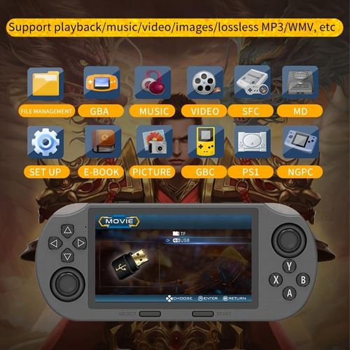 SF3000 Retro Game Console - 4.5 Inch HD Large Screen Handheld Game Player, GBA & Arcade Games Supported, Dual Joystick Portable Gaming Device, Classic Nostalgic Handheld for Game Enthusiasts