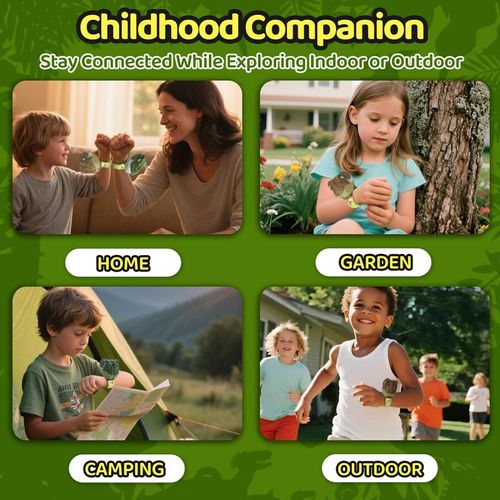 Walkie Talkies for Kids - 2 Pack Toys for Boys Girls Age 3-12 T-Rex Adjustable Strap Long Range Clear Sound Walkie Talkie, Collectibple Adventure Toys Outdoor Camping Birthday Gifts for Toddlers Holiday Haul