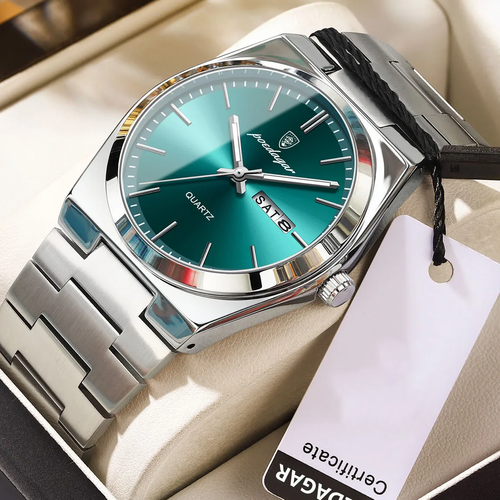 Casual Business Round Dial Analog Quartz Watch for Men, Fashion Watch for Parties and Daily Wear, Trendy Versatile & Exquisite Gift Watch with Box, Business Fashion Watches