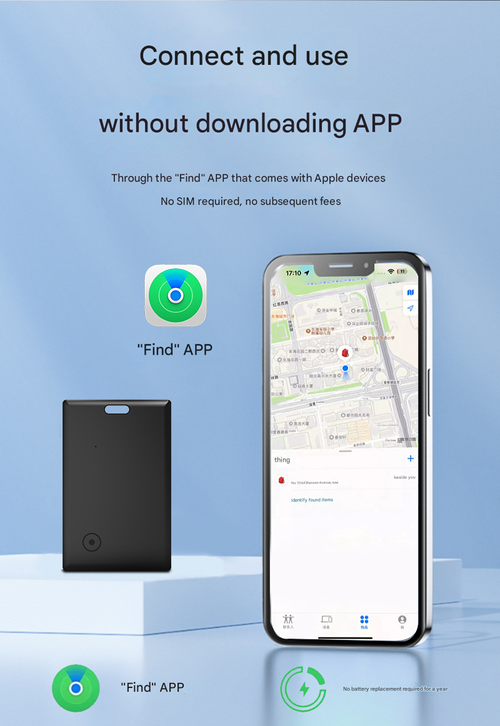 2025 New Card-Sized FindMy GPS Tracker | Global Positioning Anti-Lost Device | Replaceable Battery Wallet Keychain Tracker for iOS