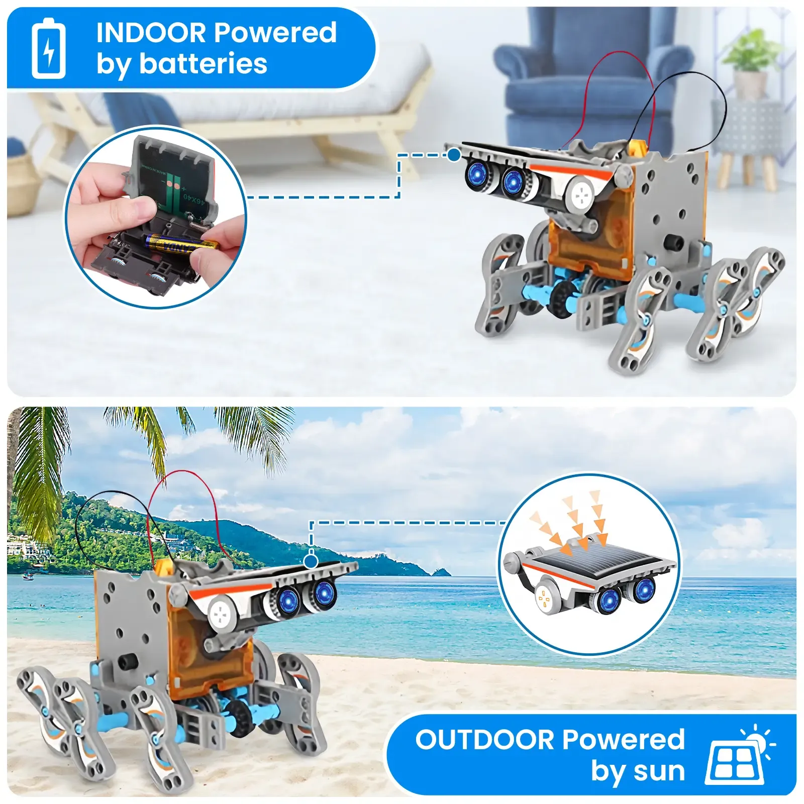 13-in-1 Solar Robot Building Kit for Kids, Stem Projects for Kids Age 8-12, Educational STEM Science Toy, DIY Solar Power Building Kit, Robotic Set Toys Gift for Boys Girls 8-12 Years Old,Children's Day gifts, birthday gifts, Easter gift