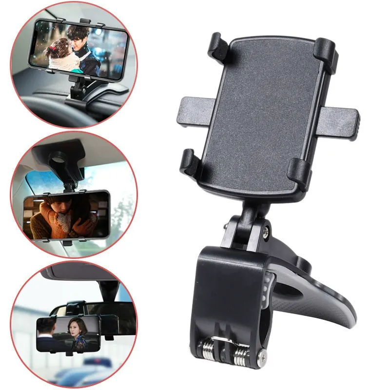 360 Rotating Clip Car Phone holder for Dashboard Clip, Car Mount Suitable For iPhone & Android And Other Smartphones Vent Mount