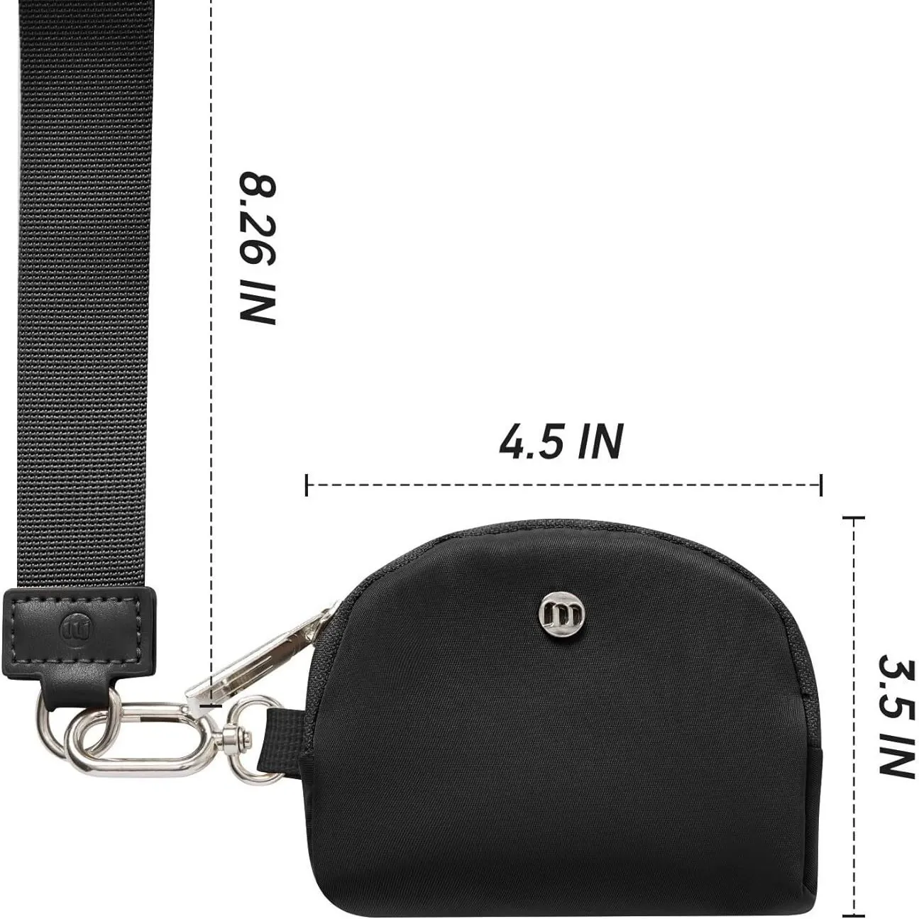 Mini Zip Around Wristlet Wallet for Women Dual Pouch Wristlet Portable Coin Purse Mini Women Coin Pocket dualpouchwristlet