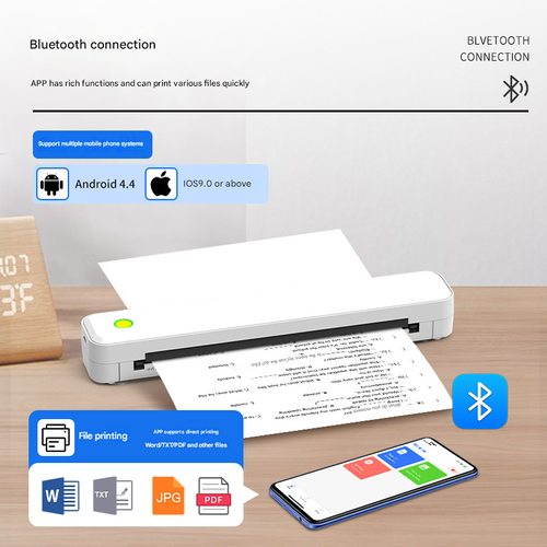 New Portable A4 Thermal Tattoo Printer for Home Use Wireless Connectible to Phone Computer Inkless Printing