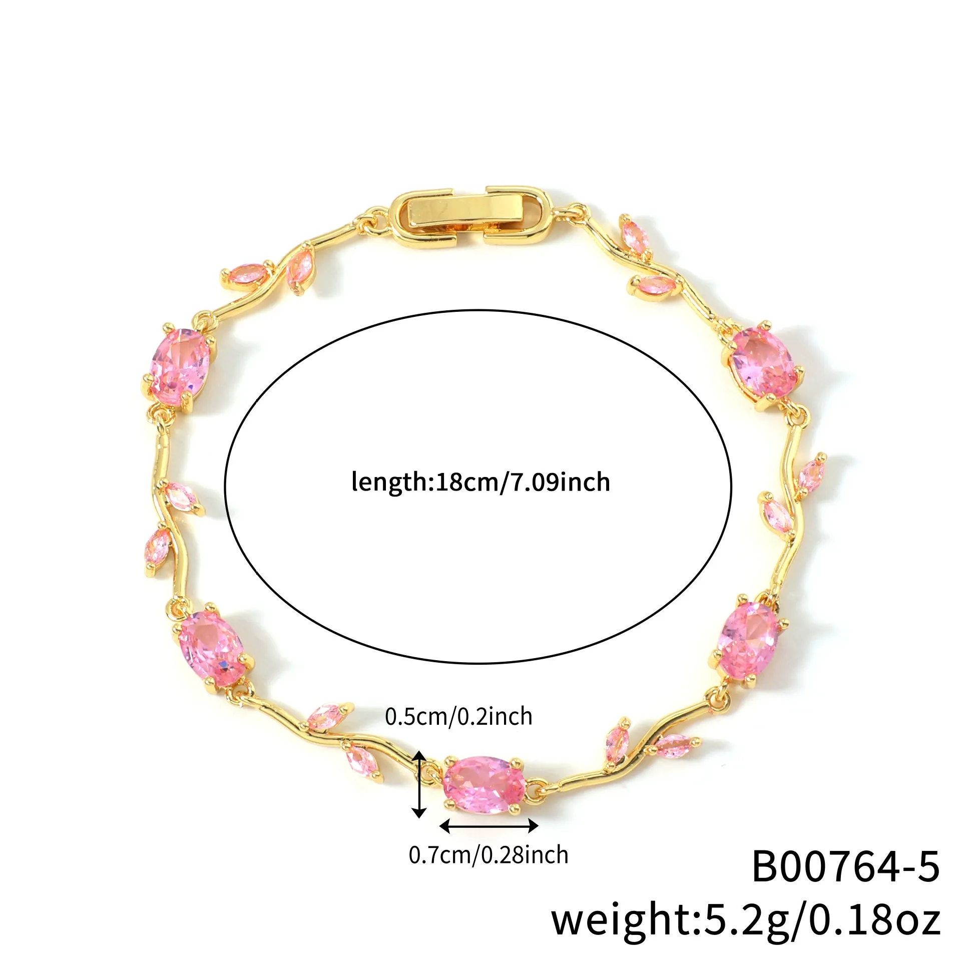 Women's Paved Diamond Vine Zircon Leaf Bracelet - Natural Stone Plated Non-fading Geometric Minimalist Stylish Jewelry, Trendy Fashion Accessory