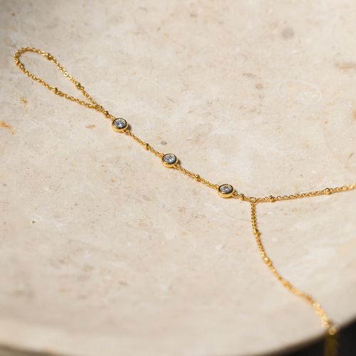 Gold Plated Women's Hypoallergenic Viral Hand Chains: Anti Tarnish