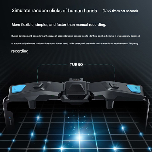 Gamesri F4 Mobile Game Controller - Physical Buttons with Capacitive Touch, Auto-Fire Function, Battle Royale Game Helper for Mobile Shooters, Enhances Aim & Reaction