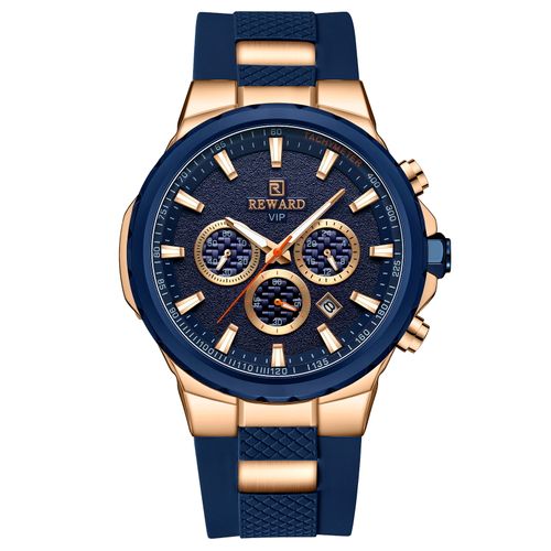 Reward Stylish Men's Multifunctional Sports Watch - Unique Silicone Strap Waterproof Chronograph Wristwatch, Perfect Gift for Guys