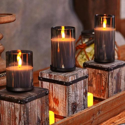 Battery Required Flickering Flameless Candle Light, Remote Control Realistic Smokeless Candle Lamp, Desk Decorative Candle Light for Home Decor