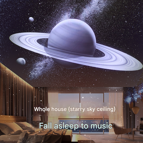 3D Sound-Activated Galaxy Star Projector with Bluetooth Speaker & White Noise | Romantic LED Mood Light for Bedroom & Creative Gift