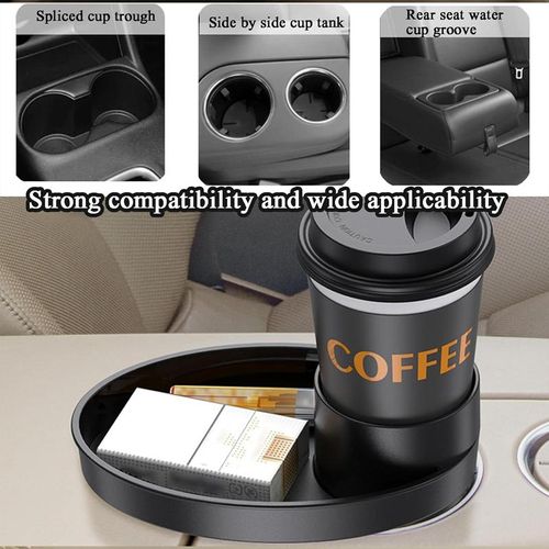 Car Seat Snack Tray, 360° Cup & Travel Tray for Car Seat, Booster, and Road Trip, Car Seat Attachment, Car Interior Accessories