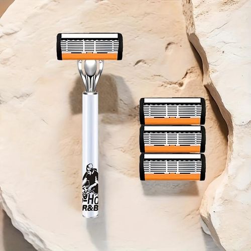 This classic men's razor comes with 42 ultra-sharp and durable blades, and its progressive design ensures a safe, smooth and painless shaving experience. Comes with 2 non- slip handles, perfect for holiday gifts