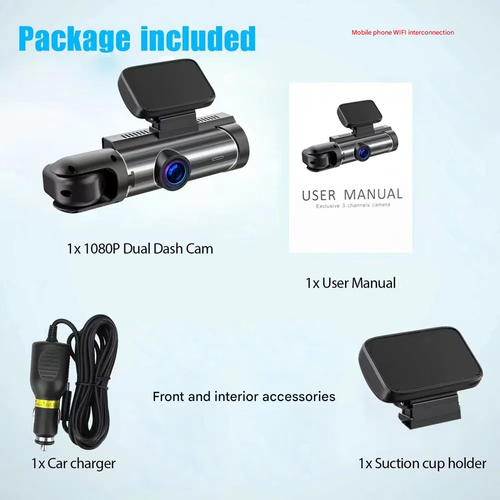 Full HD 1080P Dual Camera Dash Cam with IR Night Vision G Sensor 3.16 IPS Screen Loop Recording Car Driving Recorder for Safety & Evidence