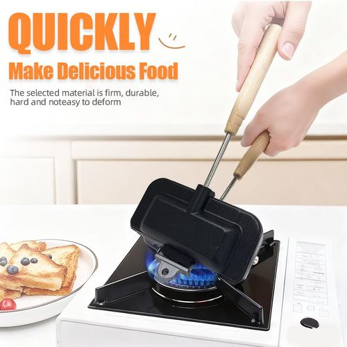 Kitchen Sandwich Grill Pan—Suitable for induction cooktops and gas stoves, it's the perfect choice for home kitchens,An excellent gift choice for Christmas and New Year.