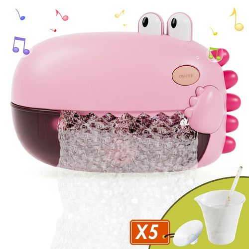 Dinosaur Bubble Machine For Kids, Dinos Bath Bubble Maker, Tub Automatic Bubble Machine, New Upgrades Bath Toy with 12 Music & 5 Suction Cup, Fun Shower Toys, outdoorfun, For Boys girls, Christmas gifts,