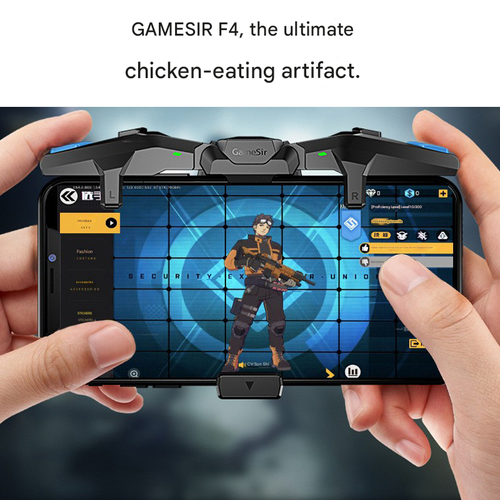 Gamesri F4 Mobile Game Controller - Physical Buttons with Capacitive Touch, Auto-Fire Function, Battle Royale Game Helper for Mobile Shooters, Enhances Aim & Reaction