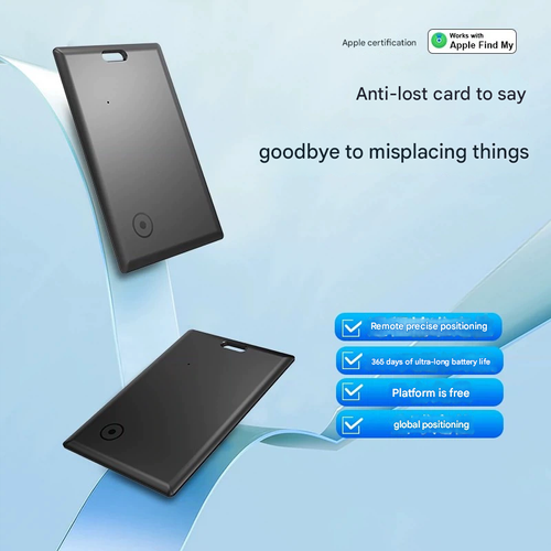 2025 New Card-Sized FindMy GPS Tracker | Global Positioning Anti-Lost Device | Replaceable Battery Wallet Keychain Tracker for iOS