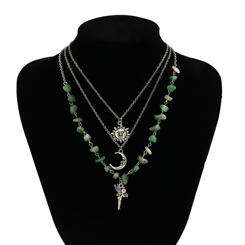 Women's Boho Style Beaded & Pendant Multilayer Necklace As Gifts, Fall Vintage Trendy Beaded & Pendant Necklace, Star Necklace, Fashion Jewelry Accessories for Women As Gift without Box, Statement Necklace, Bohemian Jewelry