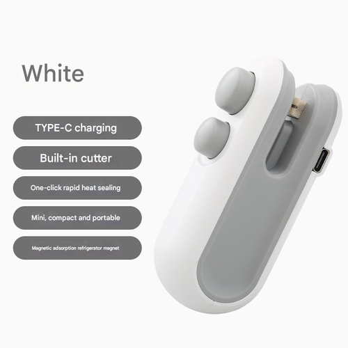 Mini Food Sealer Machine - Handheld Vacuum Snack Preserver, One-Touch Cordless Bag Closer for Chips or Coffee, Airtight Lock Kitchen Must-Have