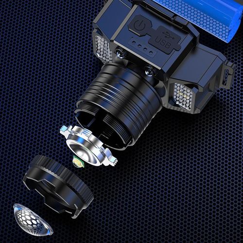 LED Headlamp, USB Rechargeable Waterproof Headlamp for Exploration, Adjustable Waterproof Flashlight, Outdoor Camping Supplies, High Performance Flashlight