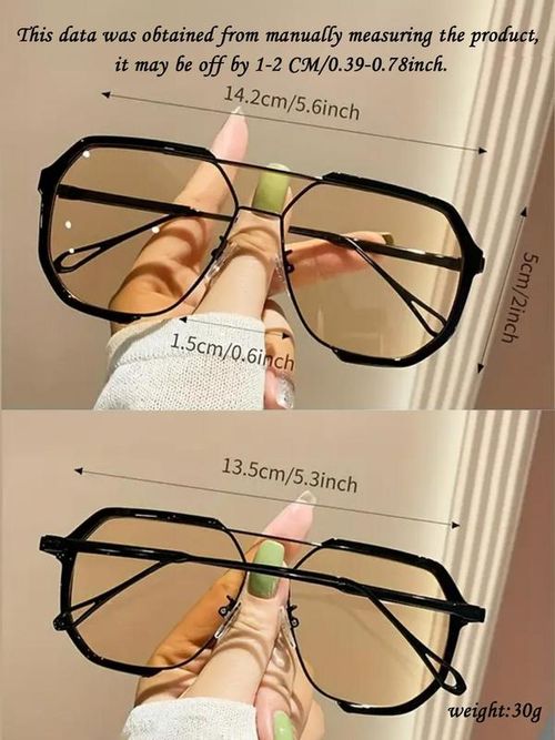 Flat Top Frame Sunglasses for Women, Stylish Aviator Sunglasses for Men, Chic Travel Essentials, Driving & Travel Sunglasses, Trendy Vintage Sunglasses