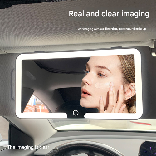 2025 New LED Car Makeup Mirror with Touch Light | HD Vanity Mirror for Car Sun Visor | Perfect for Co-Pilot Beauty On-The-Go