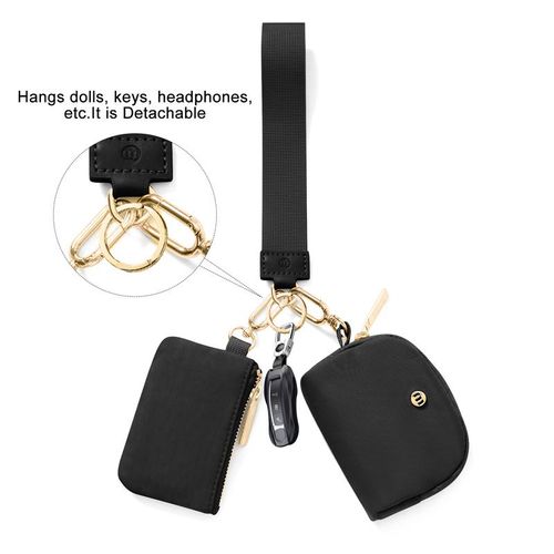 Mini Zip Around Wristlet Wallet for Women Dual Pouch Wristlet Portable Coin Purse Mini Women Coin Pocket dualpouchwristlet