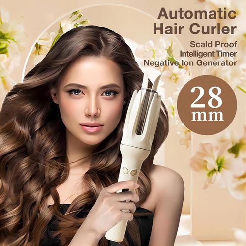 Automatic Hair Curling Iron, 28mm Hair Curler, Negative Ion Automatic Hair Hair Curl Wand, 4 Modes Temperatures Rotating Curling Iron for Women, Hair Styling Tools for Home, Automatic Curling Stick