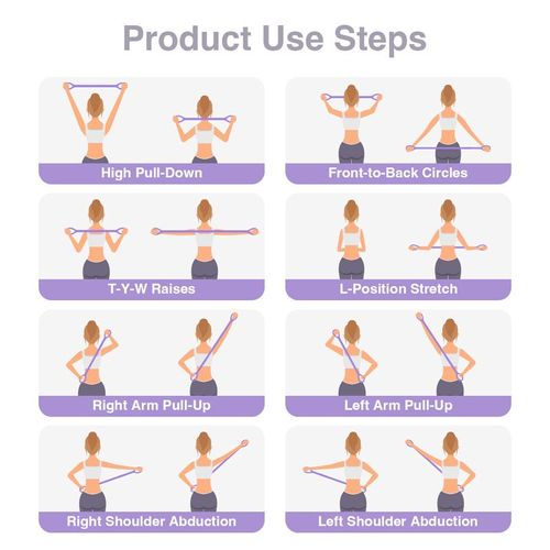 Resistance Bands Figure 8 Exercise Bands for Women Silicone Material Expander Band for Arms Chest Home Gym Yoga Equipment Quick Workout for Muscle Toning Physical Therapy Stretching Gear - Fitness