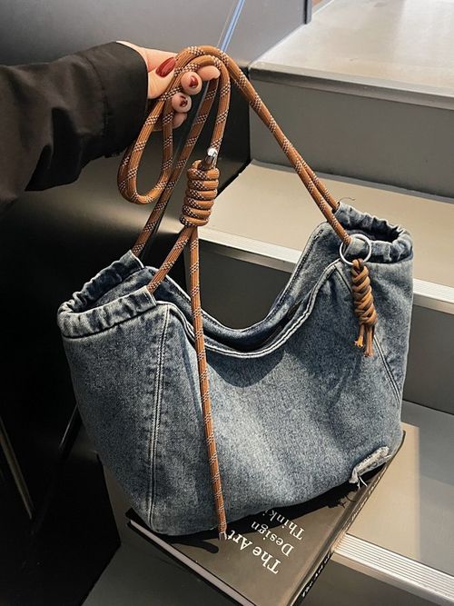 Women's Solid Color Tote Bag, Fashionable Large Capacity Shoulder Bag for Daily Used, Casual Trendy Versatile High-quality Daily Commuting Bag, Girl Fashionable Shopping Bag, Handbag Tote Bag