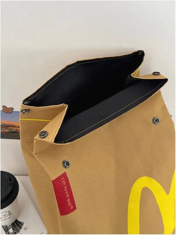 McDonald's 2026 Cute Charming Backpack for Women & Men Classic Unisex Vintage Daypack Canvas Personalized Rucksack Bookbag Shoulder Bag Crossbody Bag with Adjustable Straps and Spacious Interior