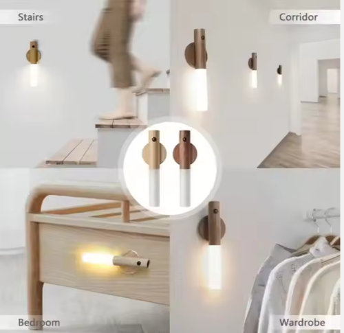 Rechargeable LED Wall Light Portable Wall Lamp Motion Sensor Stick on the Wall Night Light Warm LED Lamp