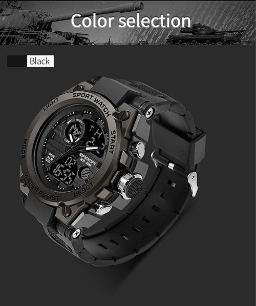 Men's Sportive Digital Watch, Fashionable Digital Watch with Luminous Dial & Alarm & Date Display Function, Waterproof Watch for Men with Box, Sporty Waterproof Watch (without watch box)