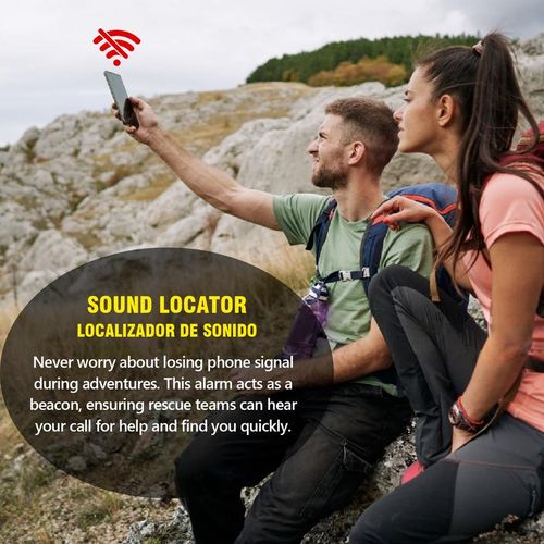 A bodyguard that can be hung on a bag! 130dB to scare away bad guys, LED light for night lighting, multiple colors Portable Durability