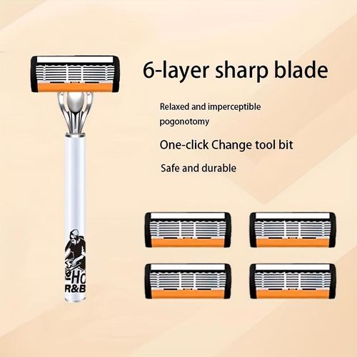 This classic men's razor comes with 42 ultra-sharp and durable blades, and its progressive design ensures a safe, smooth and painless shaving experience. Comes with 2 non- slip handles, perfect for holiday gifts