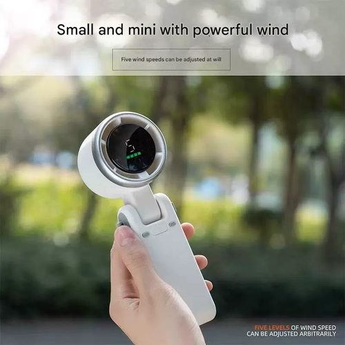 2-in-1 Foldable Handheld & Neck Fan USB Rechargeable Mini Fan for Outdoor, Travel & Commute