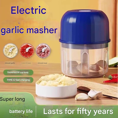 2025 New Mini Electric Garlic Chopper Multifunctional Food Processor for Baby Food Meat Grinding - Portable Kitchen Blender for Home Use