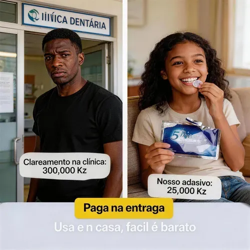 🇵🇹 Adesivo de Clareamento Dental 5D 🦷 | Clareia em Apenas 3 Dias ⚡ | 25.000 Kz 💰 | Paga na Entrega 📦 | Envio para Luanda 🚚