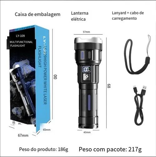 Novo telefone recarregável luz forte lanterna de tiro distante patrulha ao ar livre foco de tiro distante zoom explosão flash lanterna de carregamento rápido ao ar livre lanterna impermeável