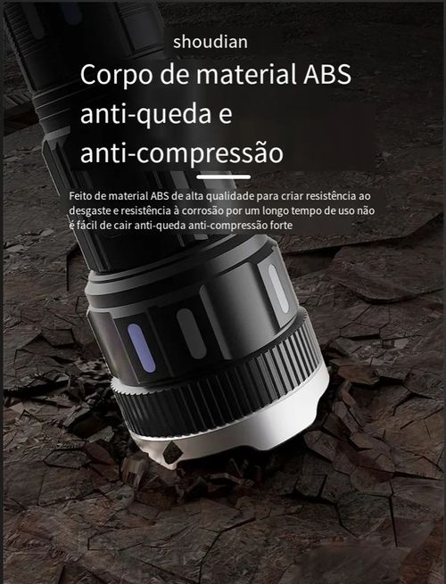 Novo telefone recarregável luz forte lanterna de tiro distante patrulha ao ar livre foco de tiro distante zoom explosão flash lanterna de carregamento rápido ao ar livre lanterna impermeável