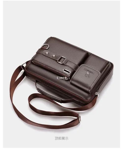 Envio Rápido para Luanda | Bolsa Masculina Lisianthus Marrom Multifuncional 🤵