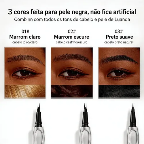🔥 Promoção imperdível! Lápis de sobrancelha feito para Luanda ✨ 💧 Não borra mesmo no calor ou na chuva | 🤍 Faz sobrancelha natural super fácil, mesmo para iniciantes 💸 : 2 unidades SÓ 26000 KZ! 🚚 Envio grátis para toda Luanda, você paga só quando receber e verificar!