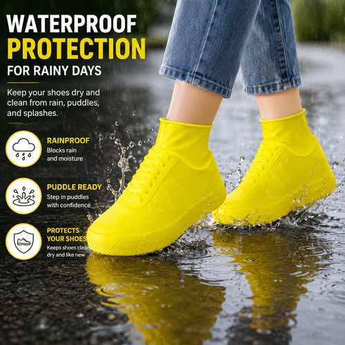 🔥Hot Seller🔥 COD！2PC,Waterproof, Reusable Rainy-Day Shoe Covers—Children's Non-Slip, Thickened, Durable, and Portable Silicone Cycling Shoe Covers