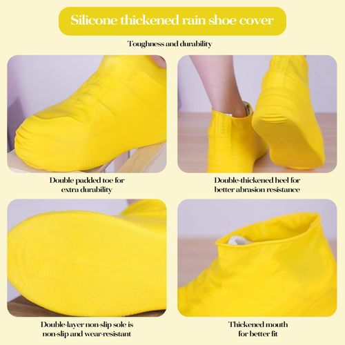🔥Hot Seller🔥 COD！2PC,Waterproof, Reusable Rainy-Day Shoe Covers—Children's Non-Slip, Thickened, Durable, and Portable Silicone Cycling Shoe Covers