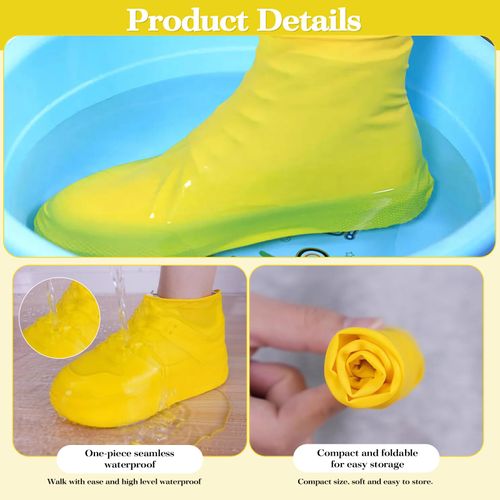 🔥Hot Seller🔥 COD！2PC,Waterproof, Reusable Rainy-Day Shoe Covers—Children's Non-Slip, Thickened, Durable, and Portable Silicone Cycling Shoe Covers