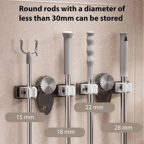 Suction Cup Mop Hanger for Bathroom Kitchen Office Home