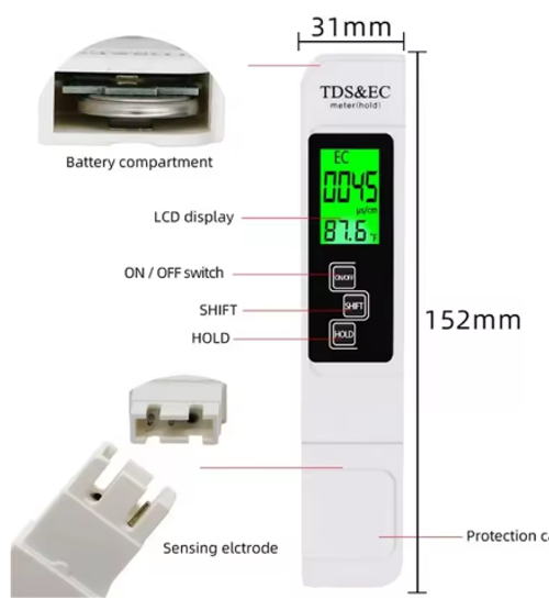 💥2026 All-New 4 in 1 Tds Meter Digital Water Tester