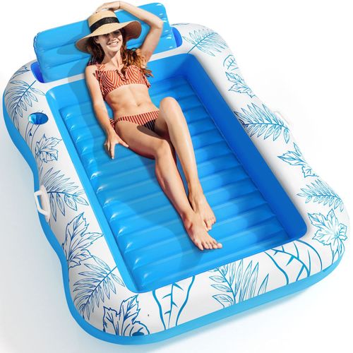 Inflatable Adult Pool Lounger Float, Large Beach Water Lounge