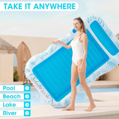 Inflatable Adult Pool Lounger Float, Large Beach Water Lounge